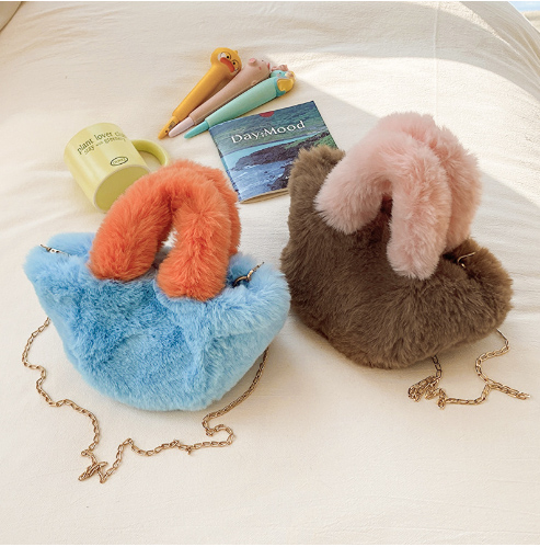 チェーン バッグ ふわふわフェイクファーチェーンバッグミニショルダー可愛い