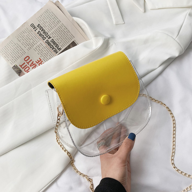 チェーン バッグ 透明クリア素材ショルダーバッグ