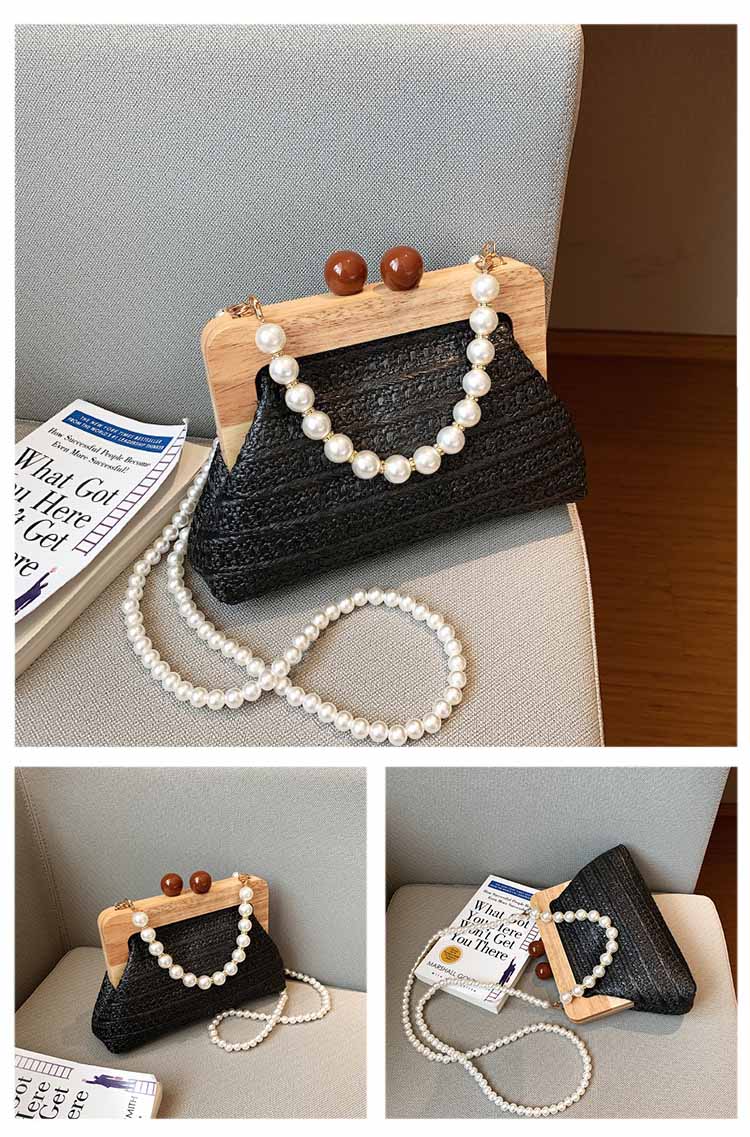 チェーン バッグ パール チェーン がま口バッグ 浴衣対応 3way