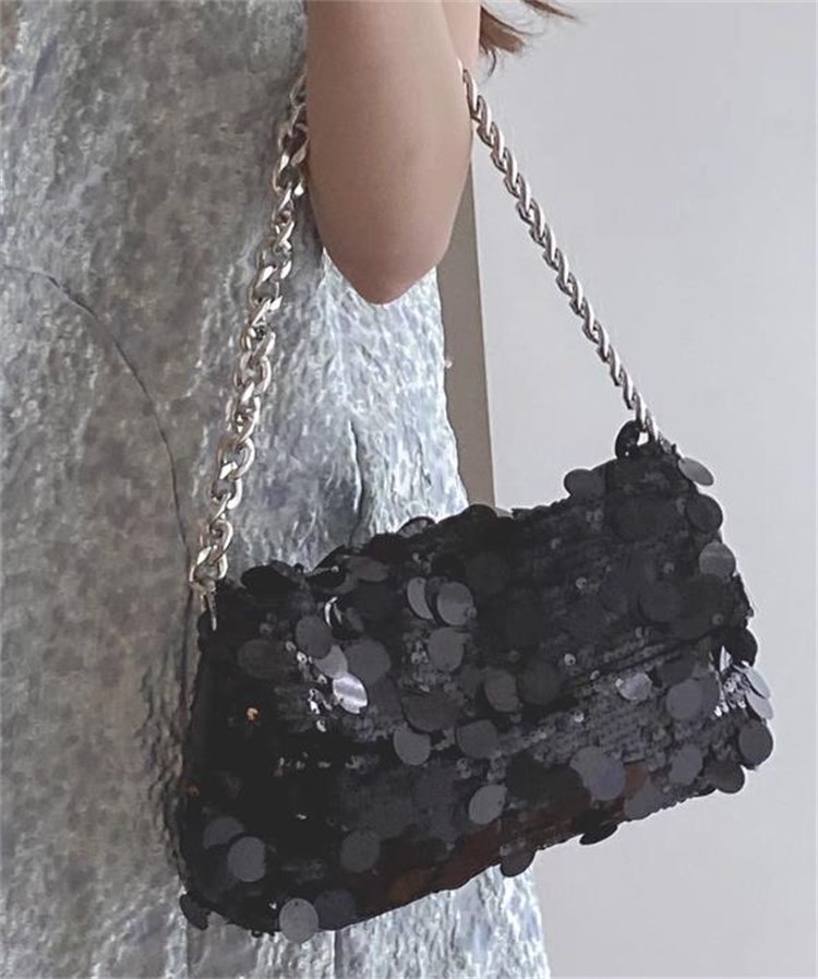 チェーン バッグ スパンコール装飾チェーンショルダーバッグ