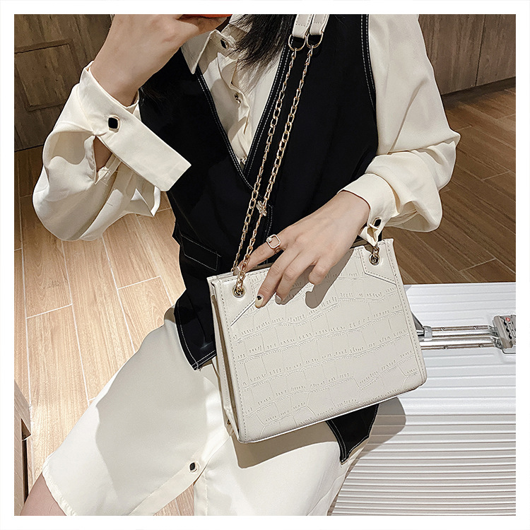 チェーン バッグ 女性用クロコダイル型押しショルダーバッグ通勤通学