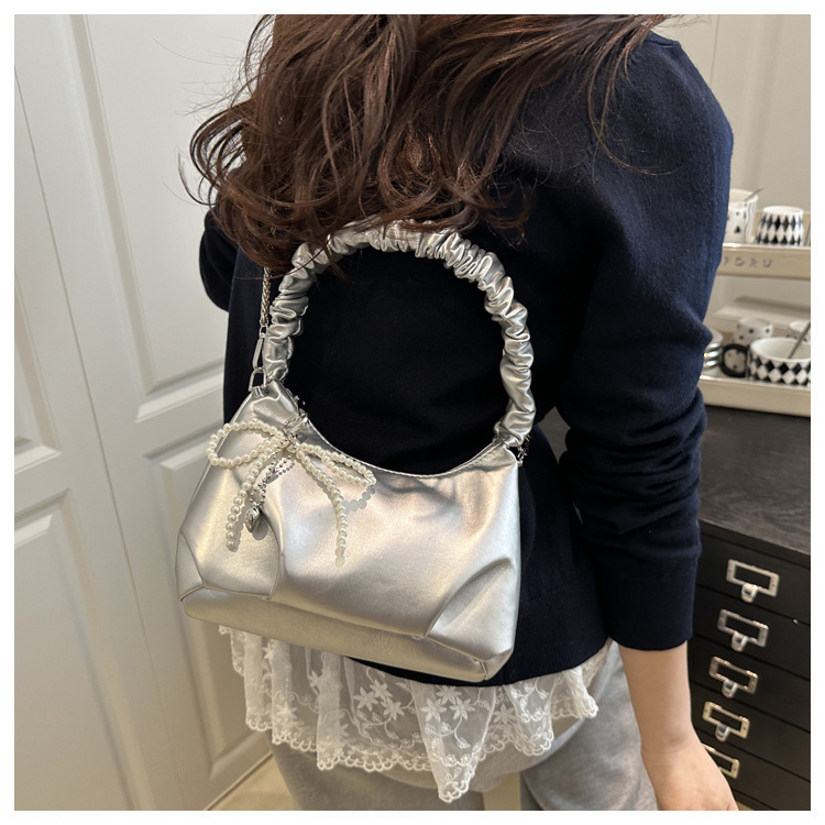 新作 ギャザー ワンハンドル チェーン バッグ レディース ショルダー