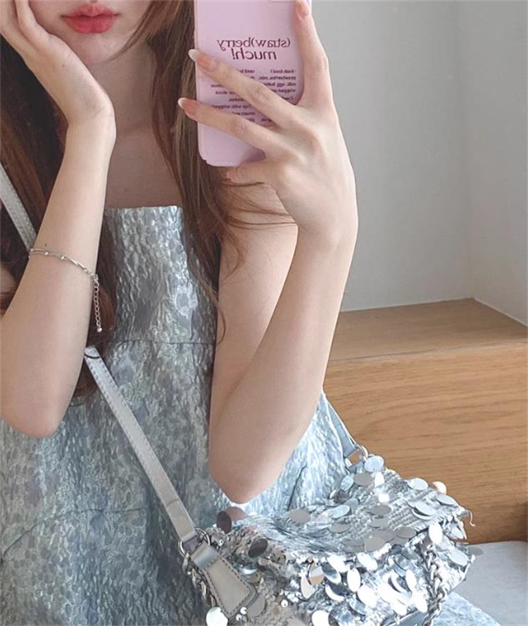 チェーン バッグ スパンコール装飾チェーンショルダーバッグ