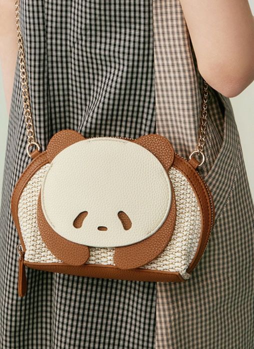 チェーンバッグ ショルダー パンダ型チェーンショルダーバッグ