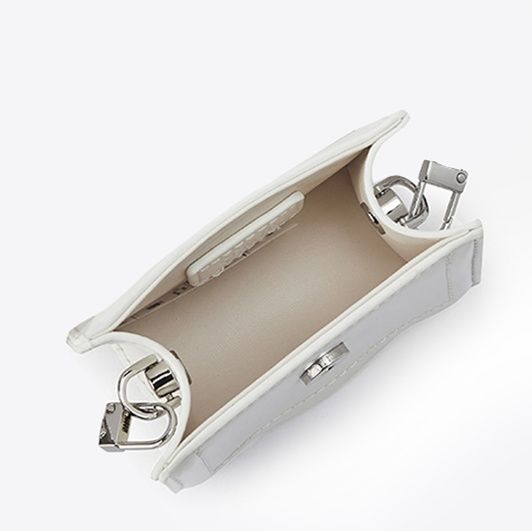チェーン バッグ ポシェット リボン飾り波型ミニポシェット