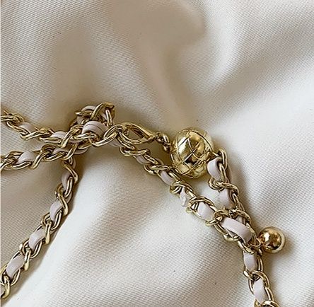 チェーン バッグ キルティング 花飾りミニキルティングポシェット