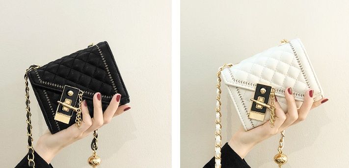 チェーン バッグ キルティング 洗練キルティング金具ミニバッグ