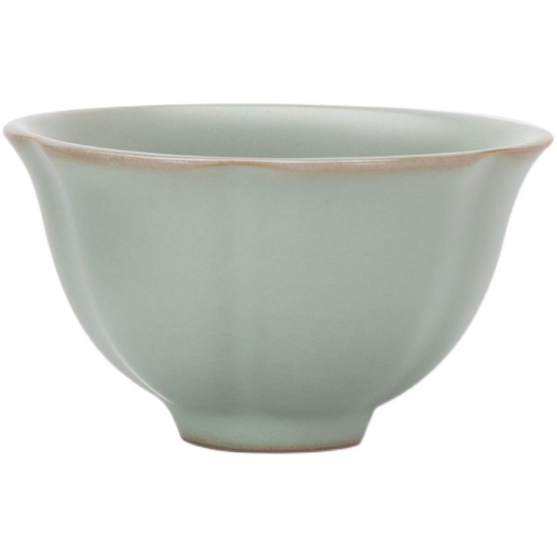 茶碗 青磁釉薬 蓮花形湯呑み