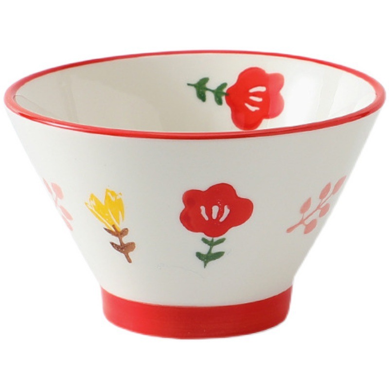 茶碗 北欧風手描き柄の温もり茶碗