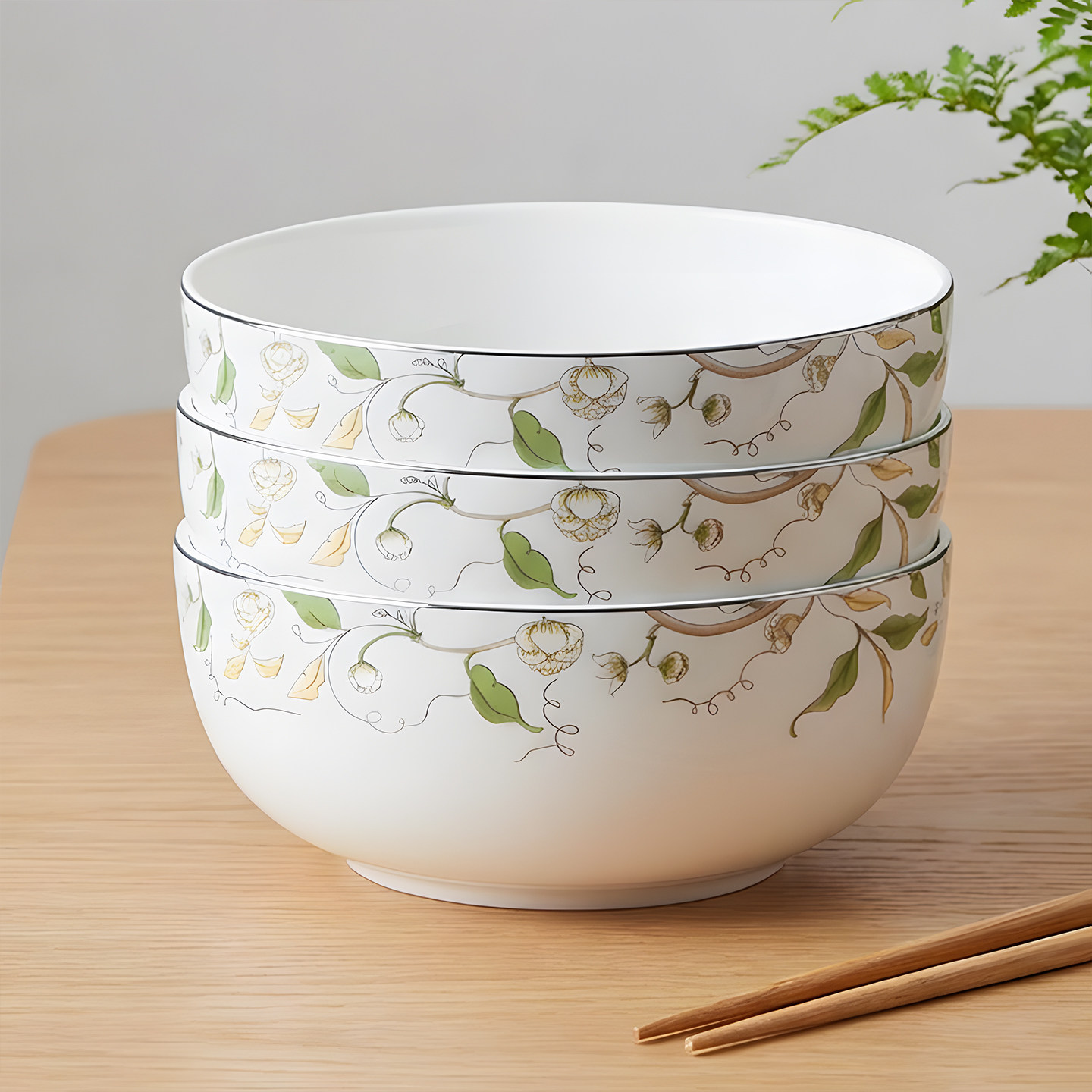 草花つる模様 金彩ラーメンどんぶり茶碗 どんぶり茶碗|茶碗専門通販