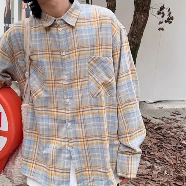 チェックシャツ ゆったりチェック柄シャツ