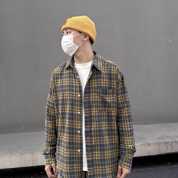 チェックシャツ こなれ感溢れるチェック柄長袖シャツ