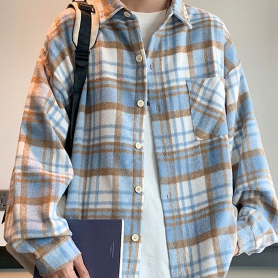 チェックシャツ ふんわり柔らか格子柄シャツ