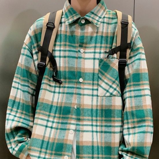 チェックシャツ ふんわり柔らか格子柄シャツ