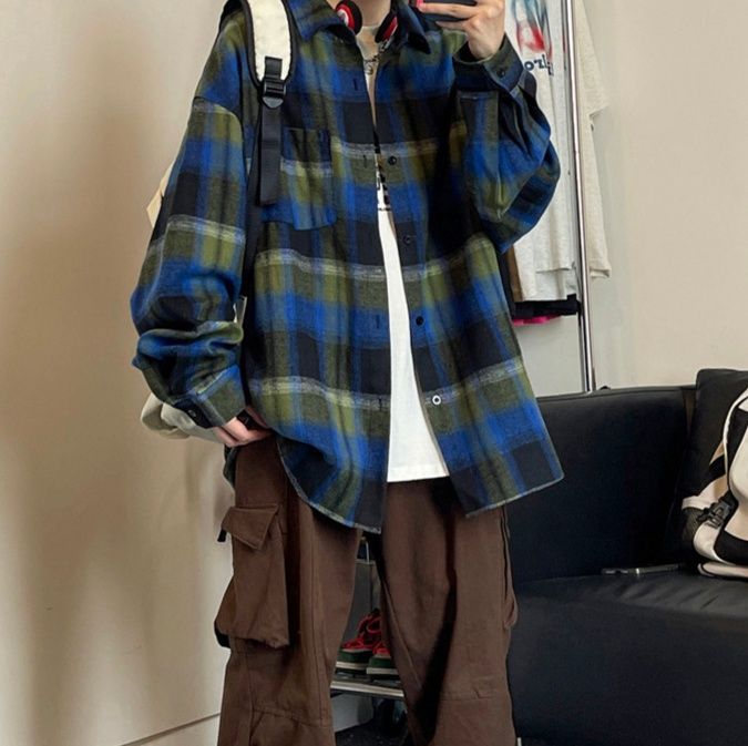チェックシャツ リラックスチェック柄シャツ