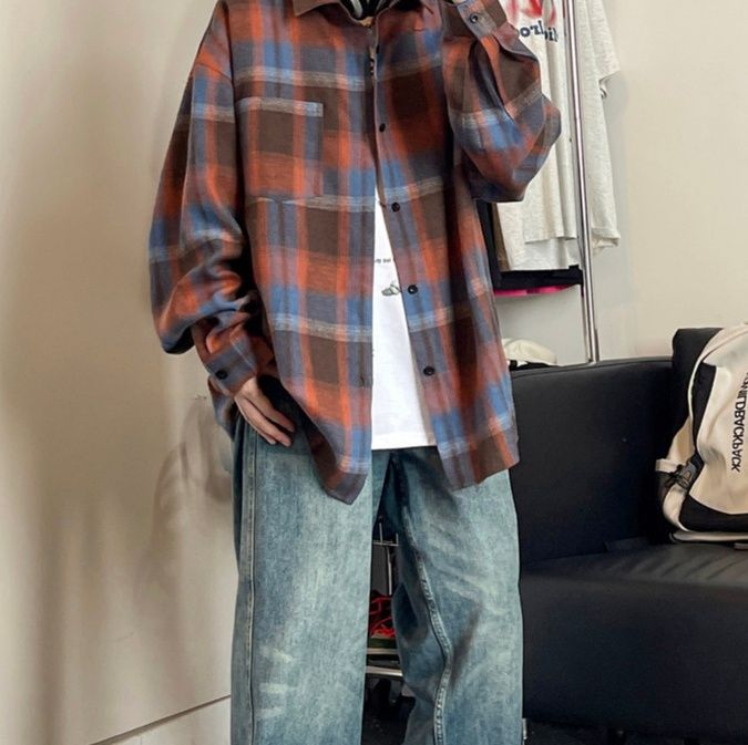 チェックシャツ リラックスチェック柄シャツ