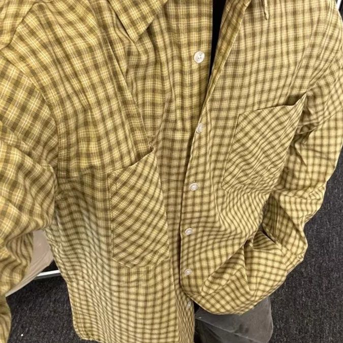 チェックシャツ ゆったりシルエットチェックシャツ