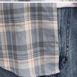 チェックシャツ 格子柄ゆったり長袖シャツ