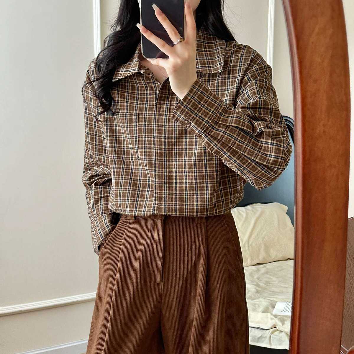 チェックシャツ クラシック格子柄シャツ