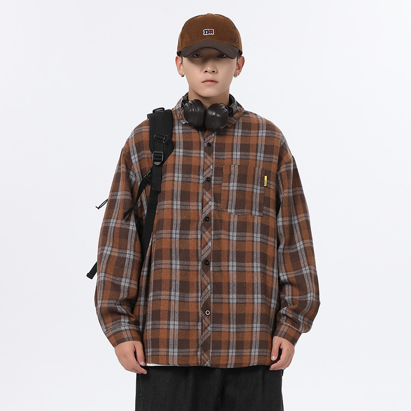 チェックシャツ クラシックスタンダード格子柄シャツ