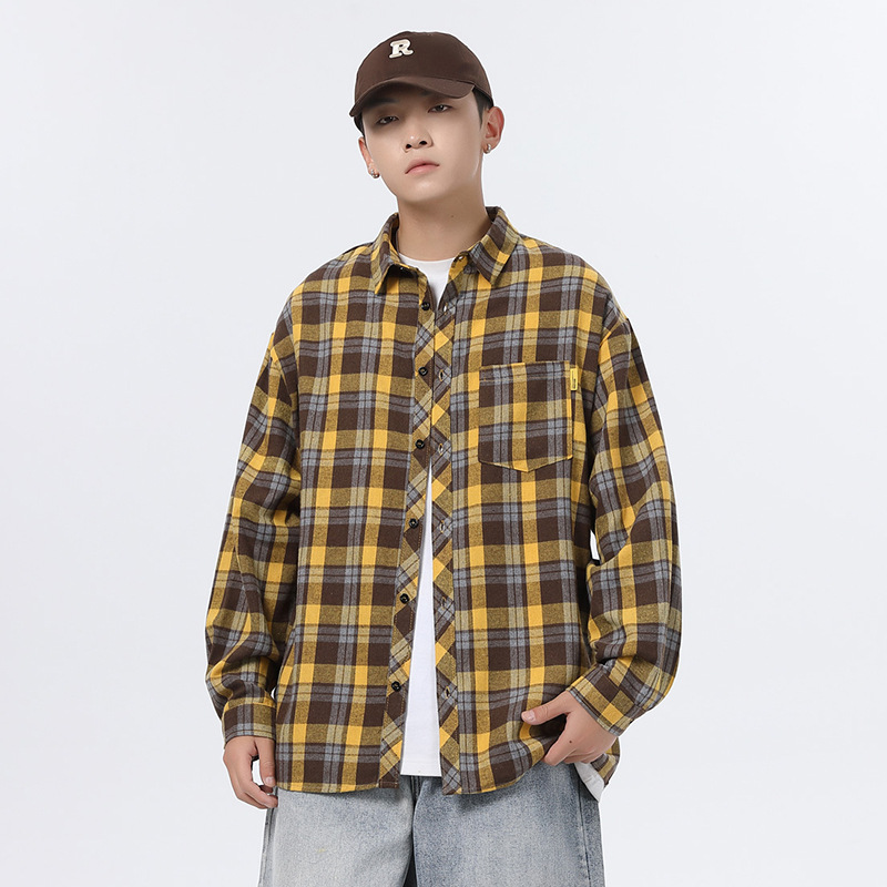 チェックシャツ クラシックスタンダード格子柄シャツ