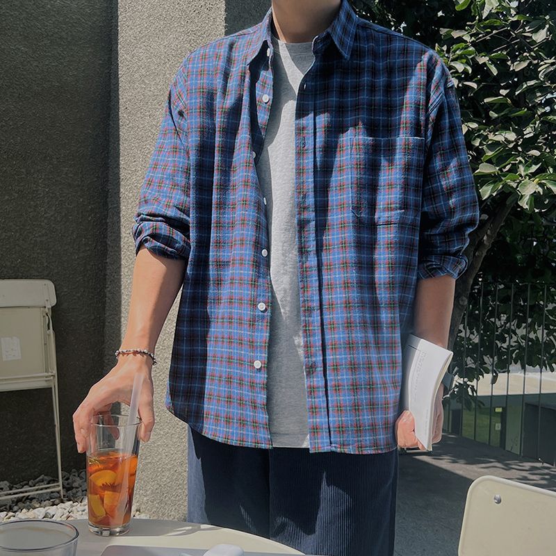チェックシャツ ゆったりシルエットチェックシャツ