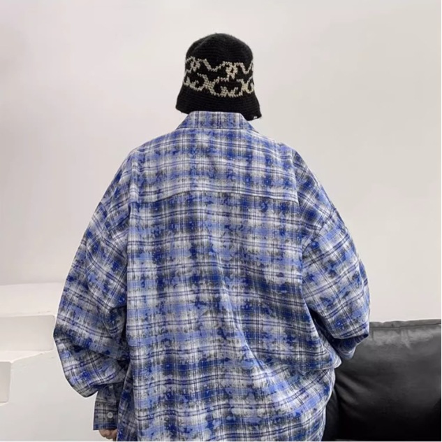 チェックシャツ ゆったりシルエットチェックシャツ