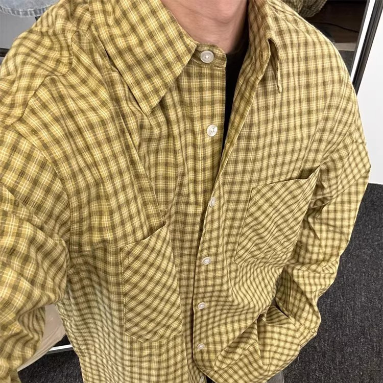 チェックシャツ ゆったりシルエットチェックシャツ