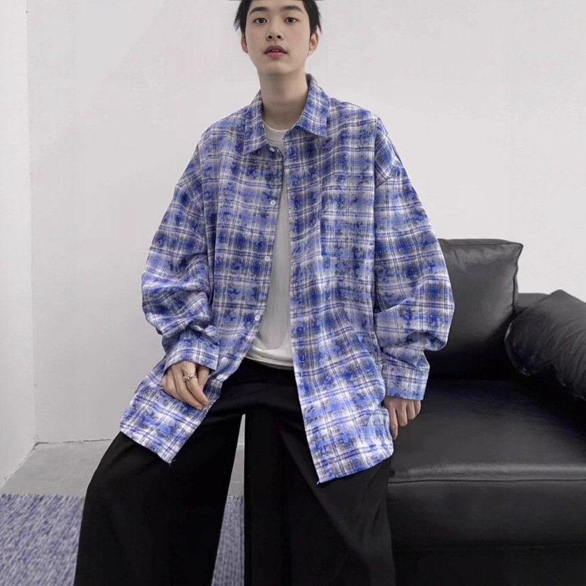 チェックシャツ ゆったりシルエットチェックシャツ