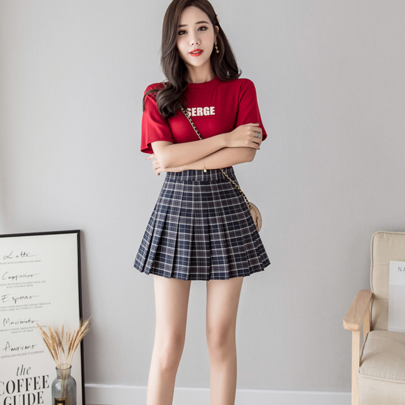 チェック服 チェック柄プリーツミニスカート