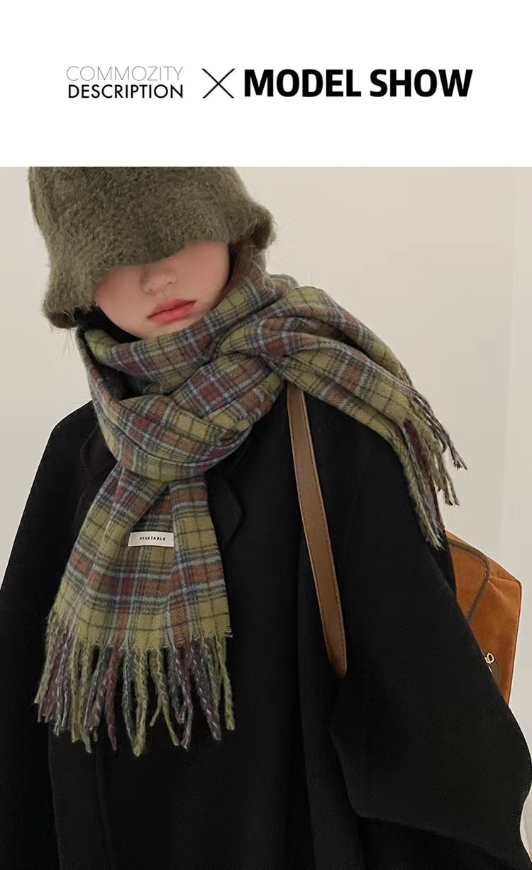 チェック 服 大判チェック柄マフラー 格子ストール 防寒おしゃれ