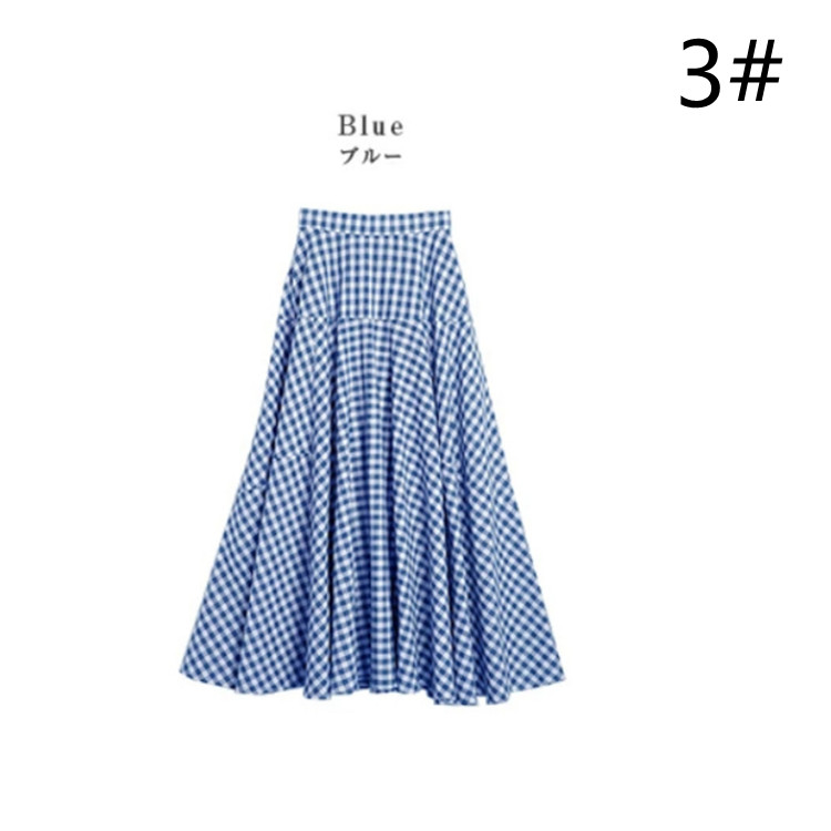 チェック 服 チェック柄ロング丈フレアスカート ウェストゴム