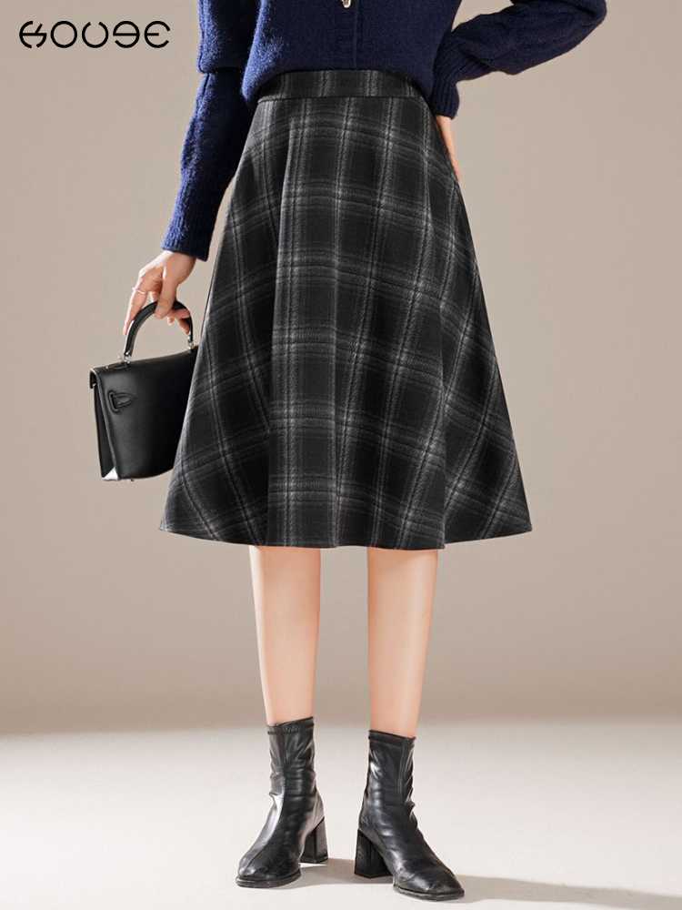 チェック服 クラシックチェック柄フレアスカート