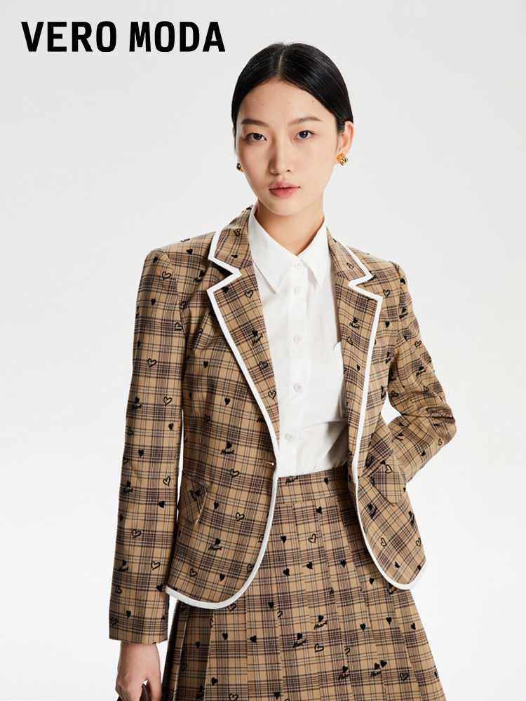 チェック服 クラシックチェック柄テーラードジャケット