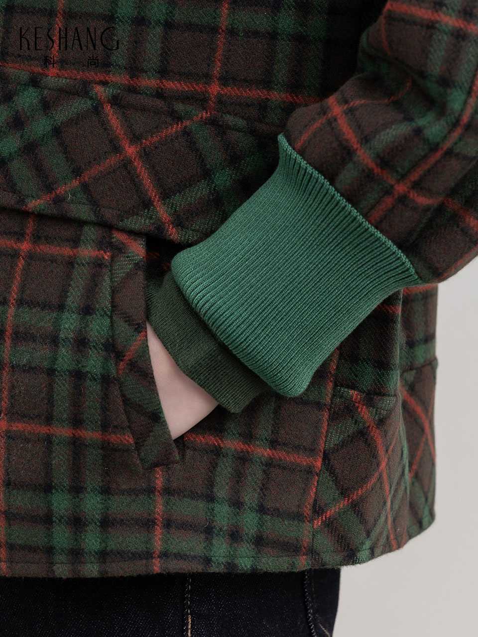 チェック服 クラシックチェック柄ダブルジャケット