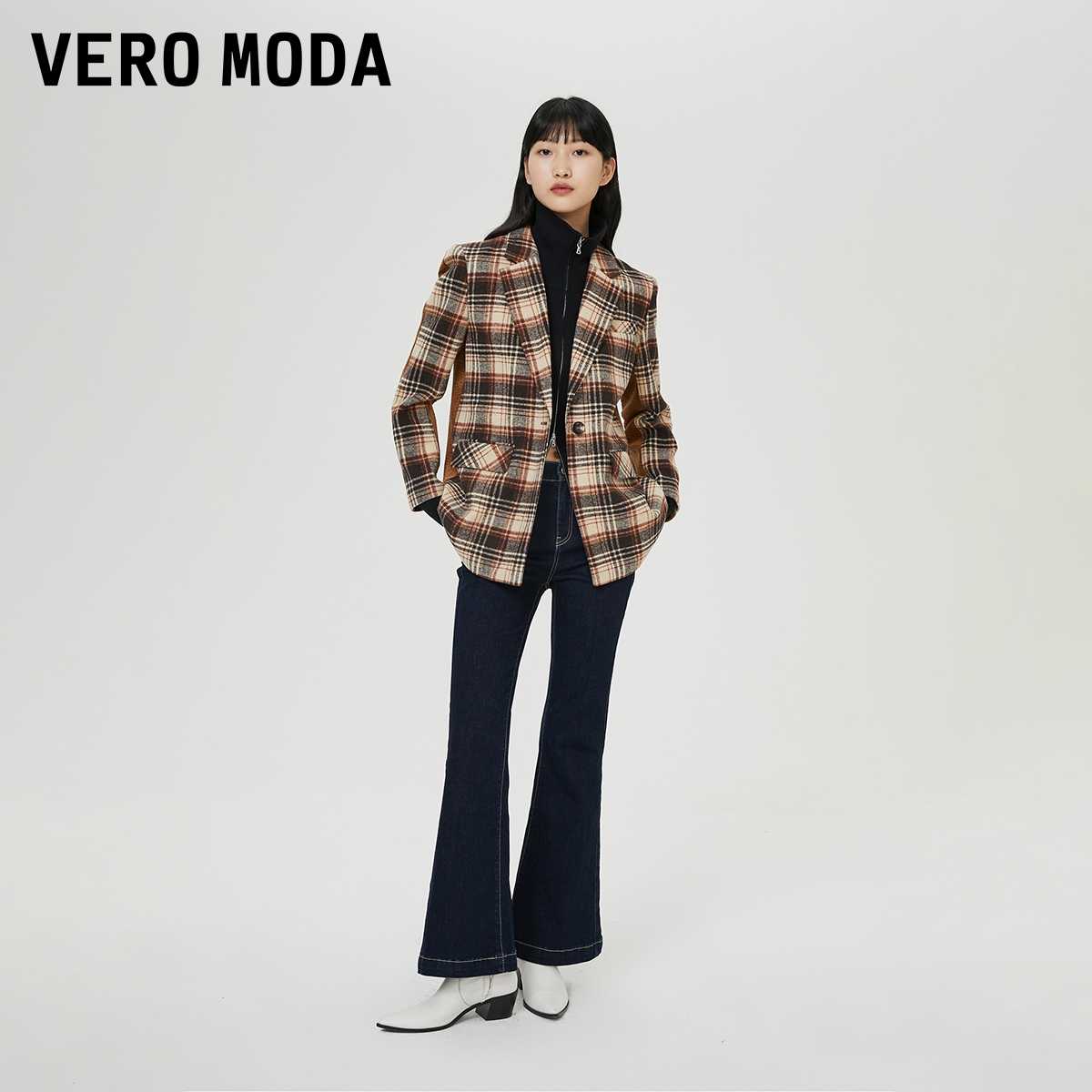 チェック服 クラシック格子柄テーラードジャケット