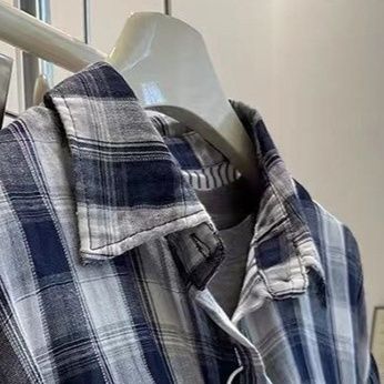 チェック 服 トップスレディース長袖チェック柄シャツ