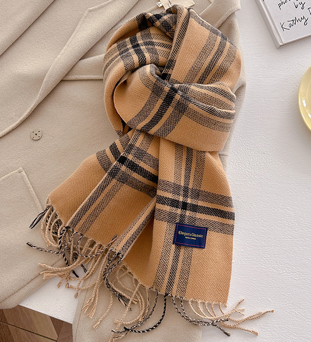 チェック 服 大判チェックストール 防寒マフラー 格子柄ショール