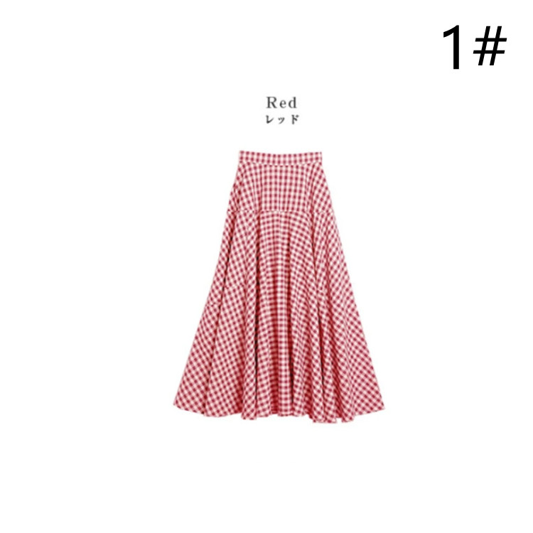 チェック 服 チェック柄ロング丈フレアスカート ウェストゴム