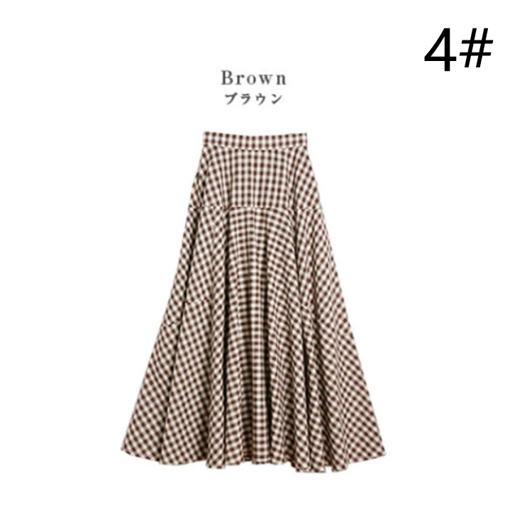 チェック 服 チェック柄ロング丈フレアスカート ウェストゴム