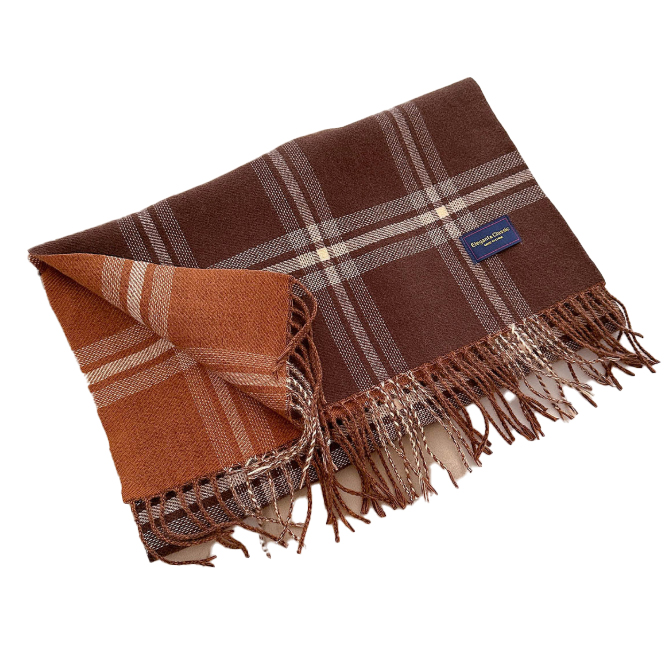 チェック 服 大判チェックストール 防寒マフラー 格子柄ショール