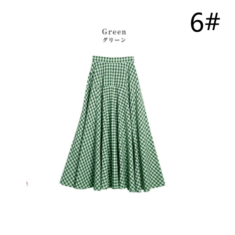 チェック 服 チェック柄ロング丈フレアスカート ウェストゴム