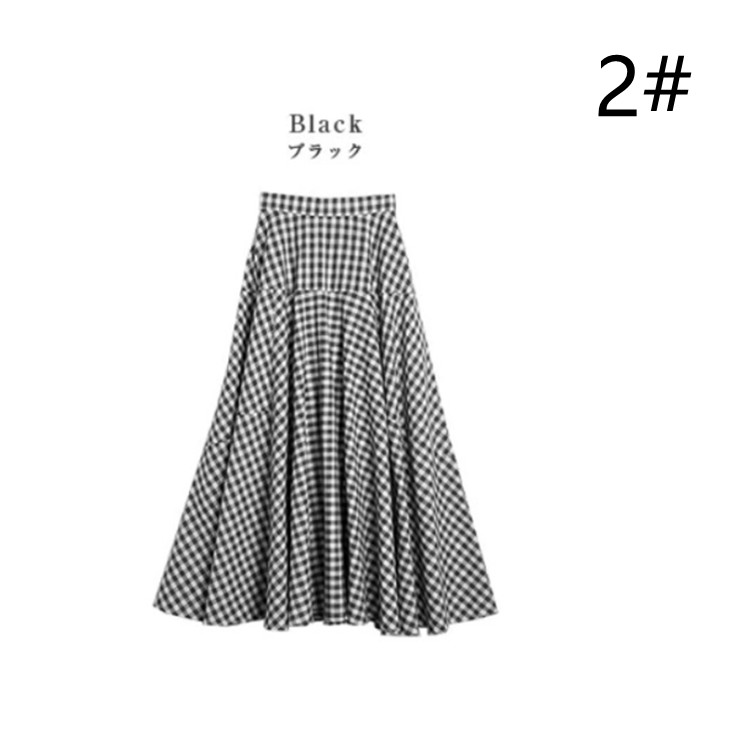 チェック 服 チェック柄ロング丈フレアスカート ウェストゴム