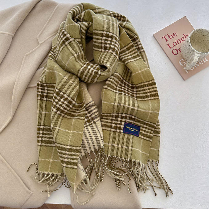 チェック 服 格子柄大判ストール 防寒マフラー 秋冬 カシミア風