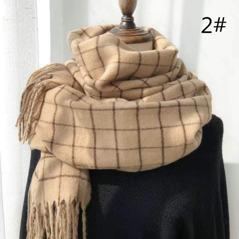 チェック 服 秋冬新作 大判マフラー チェック柄 襟巻き 防寒 厚手