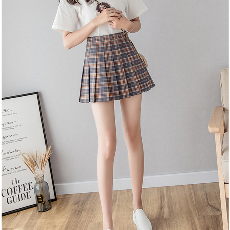 チェック服 チェック柄プリーツミニスカート