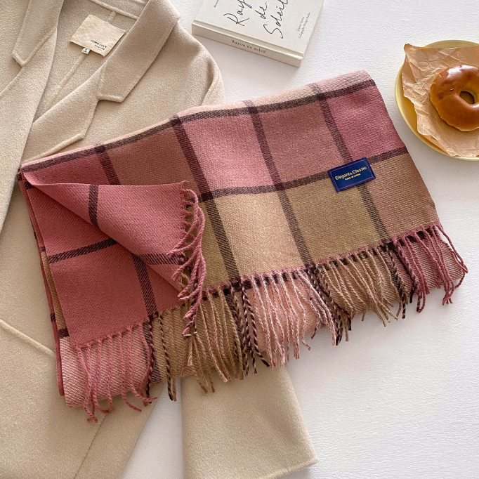 チェック 服 大判チェック柄マフラー 格子模様ストール 防寒