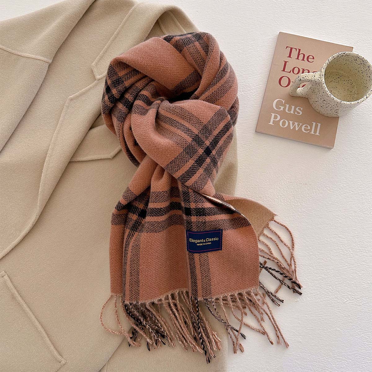 チェック 服 大判チェックストール 防寒マフラー 格子柄ショール