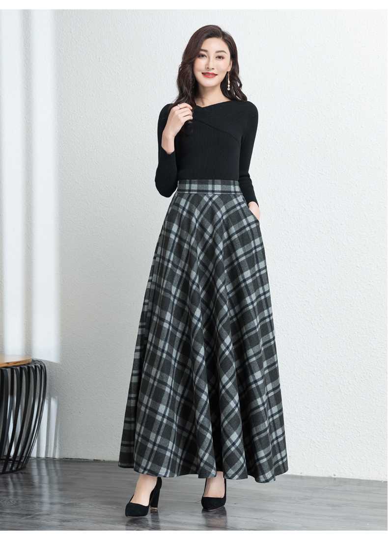 チェックスカート クラシカル タータンフレアスカート