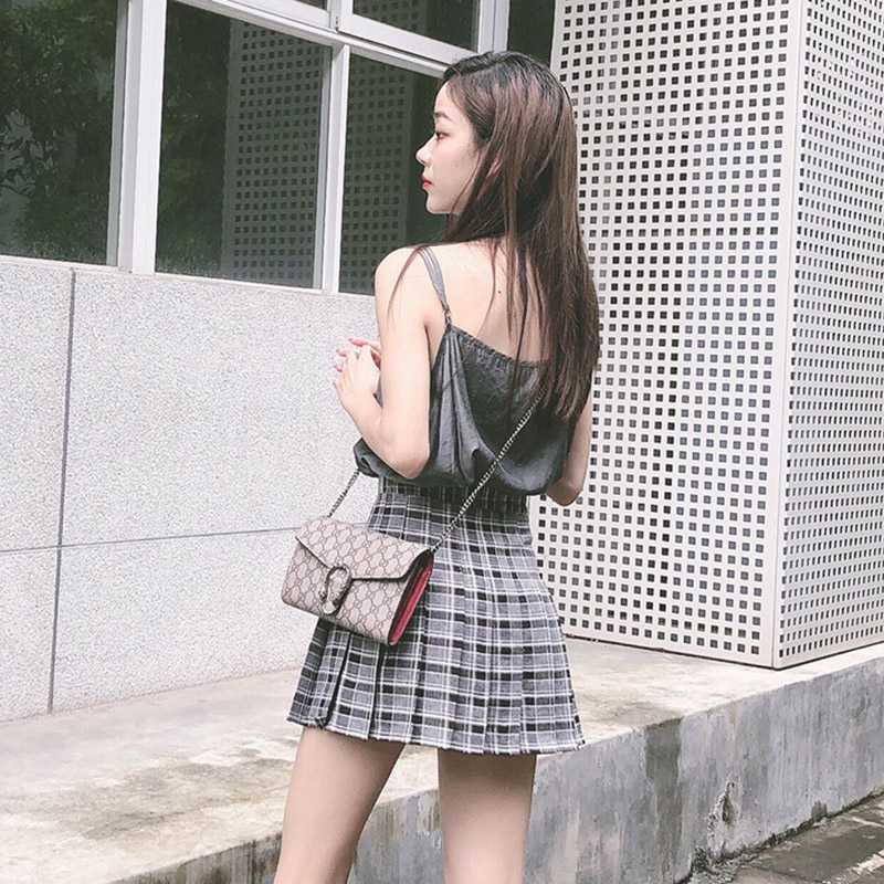 チェックスカート プリーツ入りスクールスカート